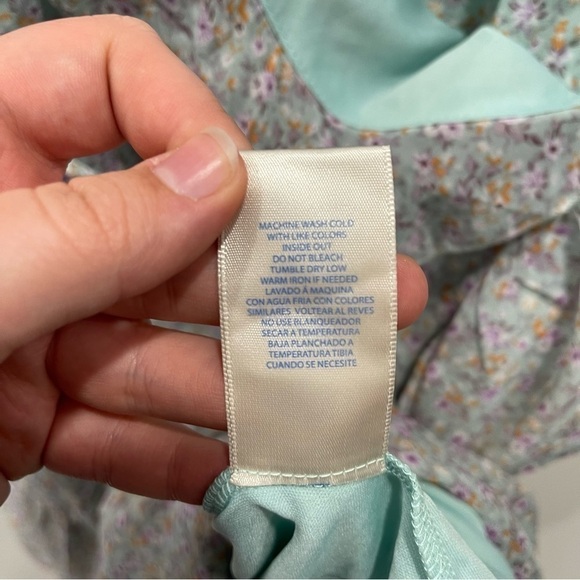 Wild Blue x Sadie Robertson Floral Ruffle Wrap Mini Dress Medium Belted - Picture 6 of 6